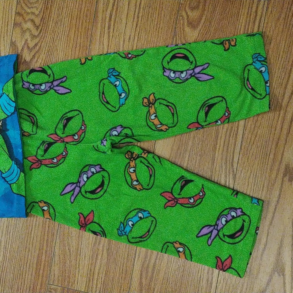 Ninja Turtle fleece pajama set toddler boy size 3t - Picture 3 of 3